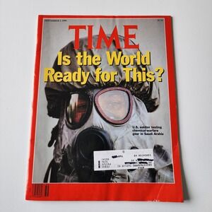 TIME Magazine September 3 1990 Gulf War Chemical Warfare Gear Saudi Arabia VTG